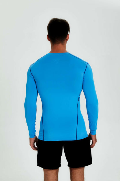 VF VFIT Men's Compression Shirt Long Sleeve Sports Fitness Running Breathable Quick Dry Gym Elastic Fitted Thermal Base Layer