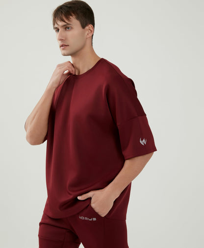 WORWE Camiseta de Manga Corta para Hombre Sports Fashion Estilo Hombro Gran caido Oversize Transpirable Secado Rapido Cuello Redondo Gym Deportiva Moda Calle