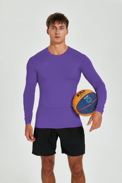 VF VFIT Men's Compression Shirt Long Sleeve Sports Fitness Running Breathable Quick Dry Gym Elastic Fitted Thermal Base Layer