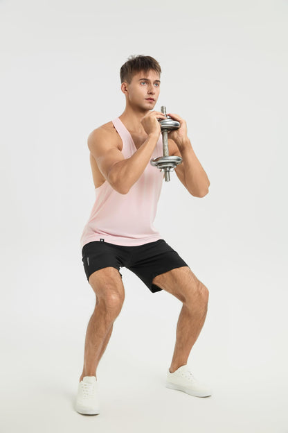 WORWE Camiseta de Tirante Hombre Vida Cotidiana sin Mangas Fashion Entrenamiento Gimnasio Running Tanspirable Secado rapido Deportiva Chaleco Antibacteriano y Desodorante