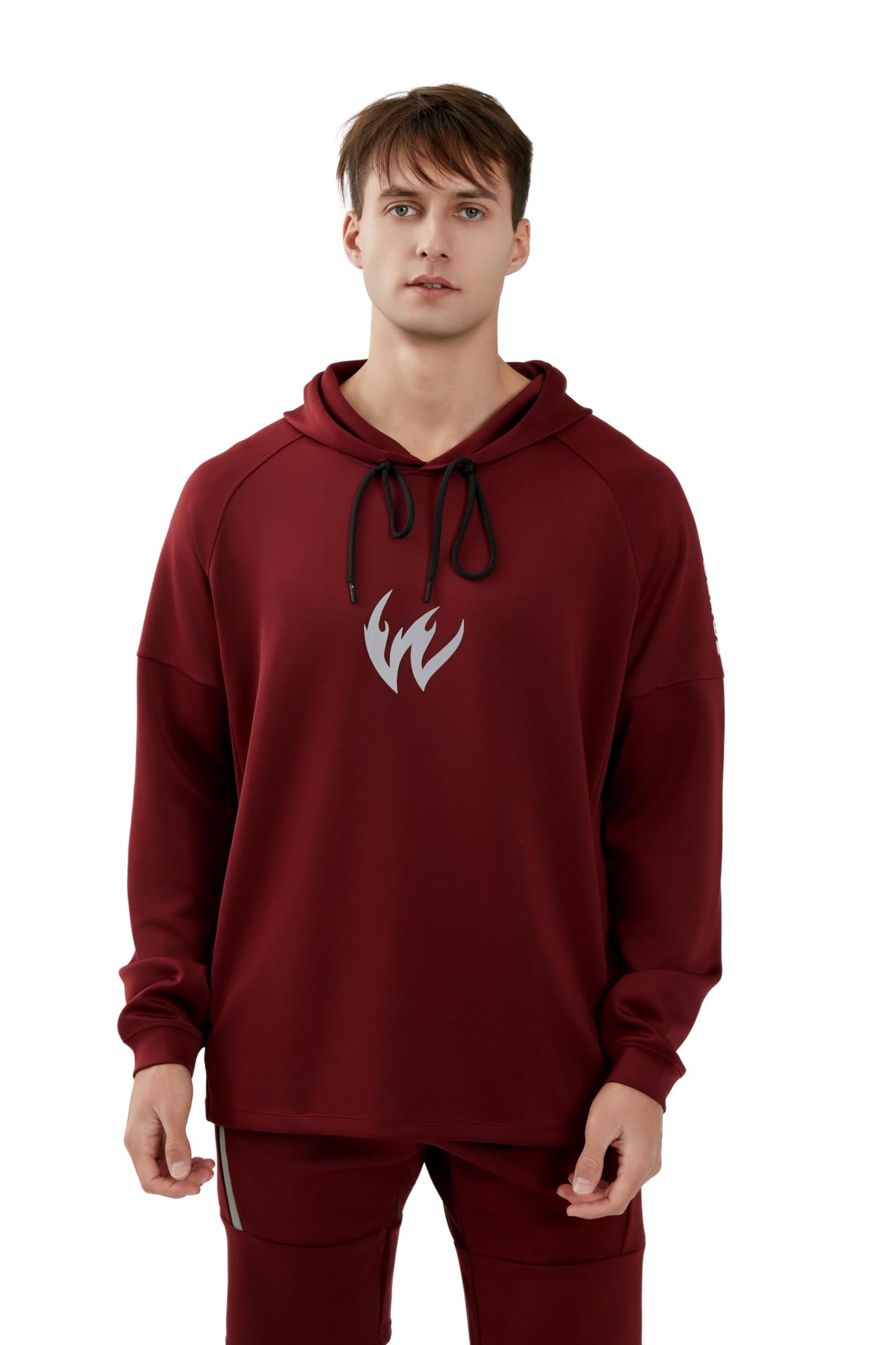 WORWE Sudadera Manga Larga con Capucha Hombre termica Secado rapido Gym Moda Deportiva Anti-UV Transpirable versión Suelto Oversize Nuevo Tejido de Alto Rendimiento