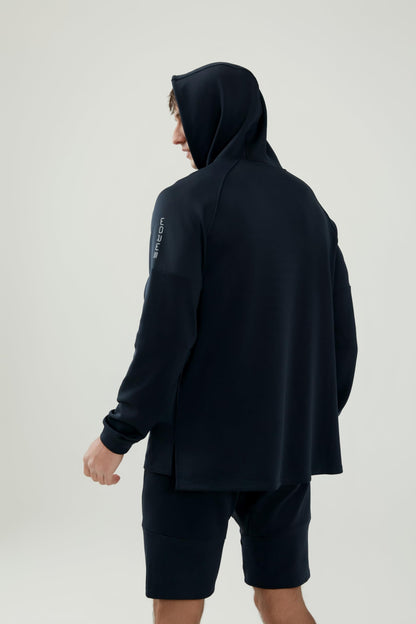 WORWE Sudadera Manga Larga con Capucha Hombre termica Secado rapido Gym Moda Deportiva Anti-UV Transpirable versión Suelto Oversize Nuevo Tejido de Alto Rendimiento