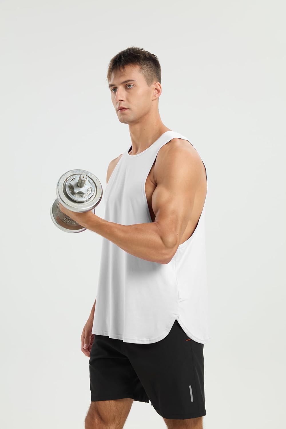 WORWE Camiseta sin Mangas Hombre Tirante Vida Cotidiana Fashion Entrenamiento Gimnasio Running Tanspirable Secado rapido Deportiva Chaleco Antibacteriano y Desodorante