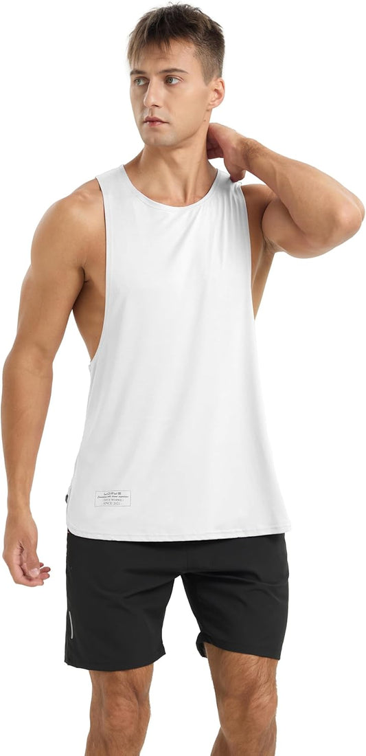 WORWE Camiseta sin Mangas Hombre Tirante Vida Cotidiana Fashion Entrenamiento Gimnasio Running Tanspirable Secado rapido Deportiva Chaleco Antibacteriano y Desodorante