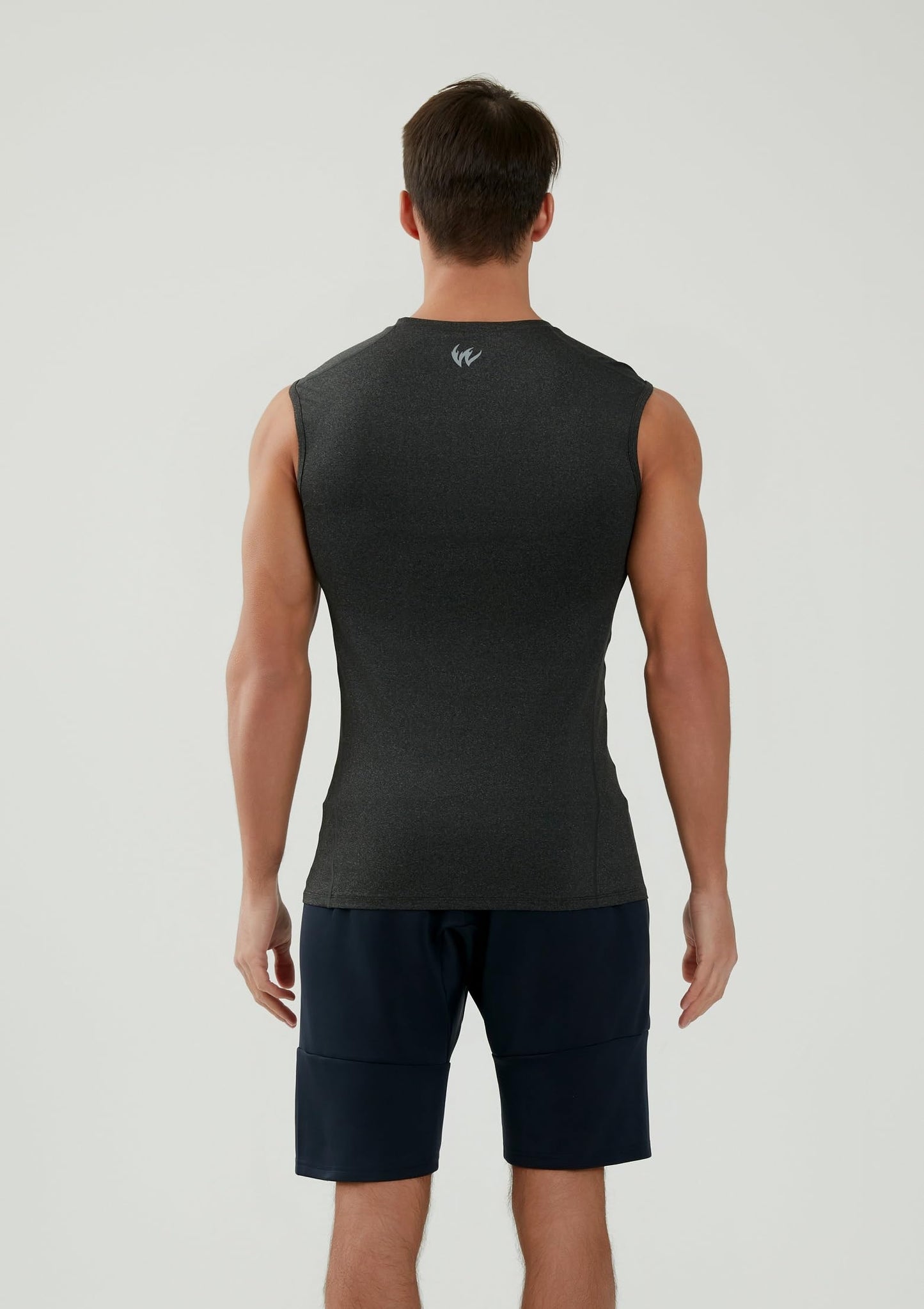 WORWE Camiseta sin Manga Hombre Compresion V-Cuello Deportiva-Moda Fitness Secado rapido Transpirable Anti-UV Tirante Top Cuello Pico