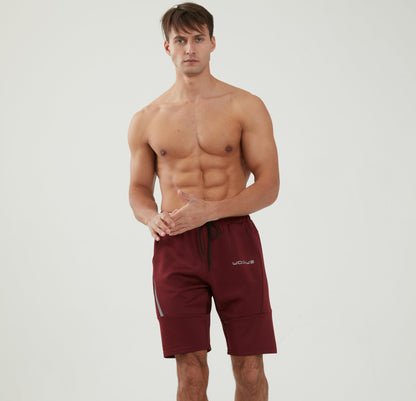 WORWE Pantalones Cortos para Hombre de Entrenamiento con Bolsillos con Cremallera para Correr, Gimnasio, Yoga, Crossfit