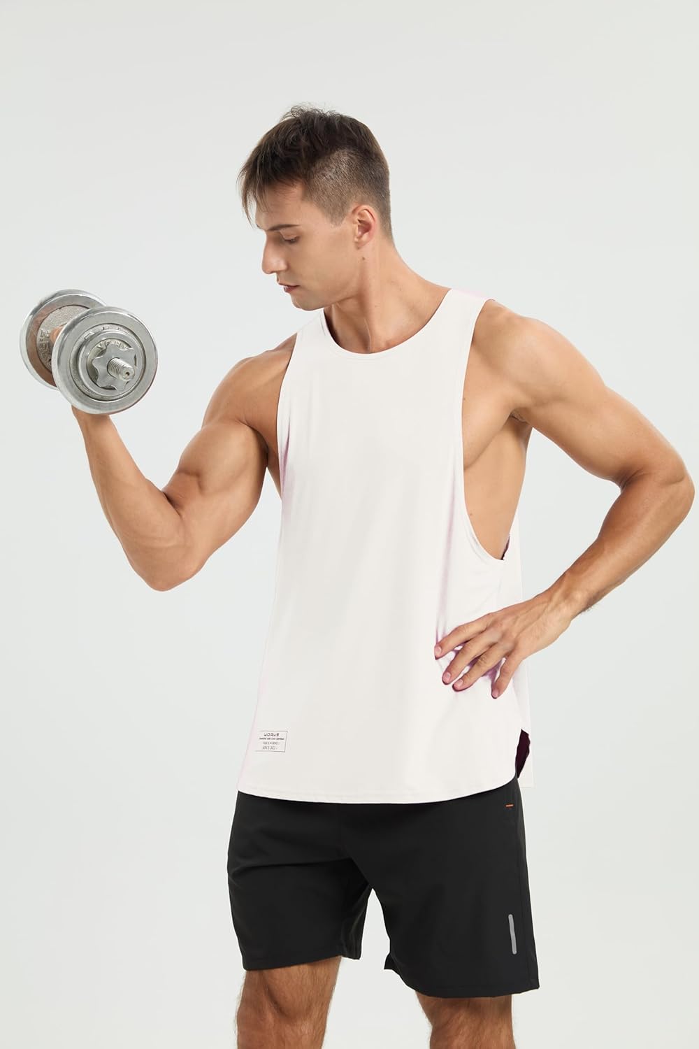 WORWE Camiseta sin Mangas Hombre Tirante Vida Cotidiana Fashion Entrenamiento Gimnasio Running Tanspirable Secado rapido Deportiva Chaleco Antibacteriano y Desodorante