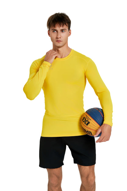 VF VFIT Men's Compression Shirt Long Sleeve Sports Fitness Running Breathable Quick Dry Gym Elastic Fitted Thermal Base Layer
