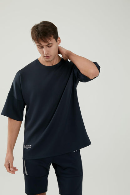WORWE Camiseta de Manga Corta para Hombre Sports Fashion Estilo Hombro Gran caido Oversize Transpirable Secado Rapido Cuello Redondo Gym Deportiva Moda Calle