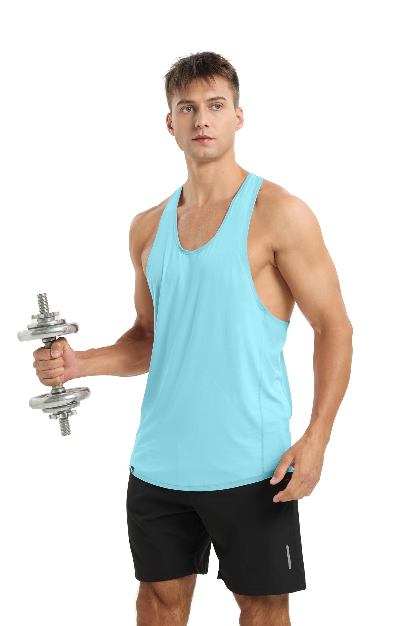 WORWE Camiseta de Tirante Hombre Vida Cotidiana sin Mangas Fashion Entrenamiento Gimnasio Running Tanspirable Secado rapido Deportiva Chaleco Antibacteriano y Desodorante