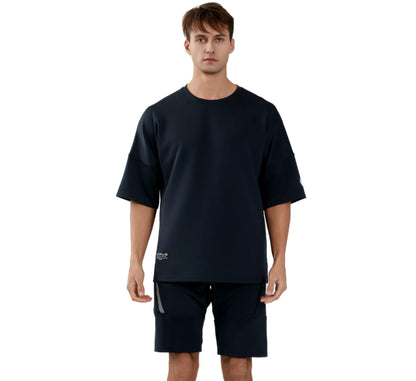 WORWE Camiseta de Manga Corta para Hombre Sports Fashion Estilo Hombro Gran caido Oversize Transpirable Secado Rapido Cuello Redondo Gym Deportiva Moda Calle