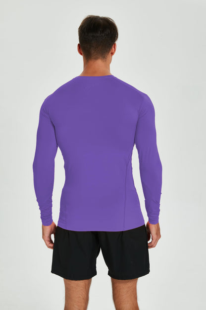 VF VFIT Men's Compression Shirt Long Sleeve Sports Fitness Running Breathable Quick Dry Gym Elastic Fitted Thermal Base Layer