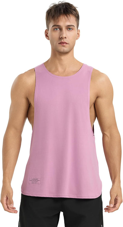 WORWE Camiseta sin Mangas Hombre Tirante Vida Cotidiana Fashion Entrenamiento Gimnasio Running Tanspirable Secado rapido Deportiva Chaleco Antibacteriano y Desodorante