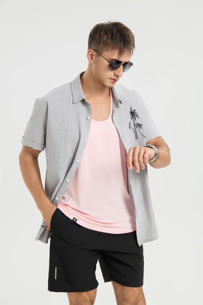 WORWE Camiseta de Tirante Hombre Vida Cotidiana sin Mangas Fashion Entrenamiento Gimnasio Running Tanspirable Secado rapido Deportiva Chaleco Antibacteriano y Desodorante