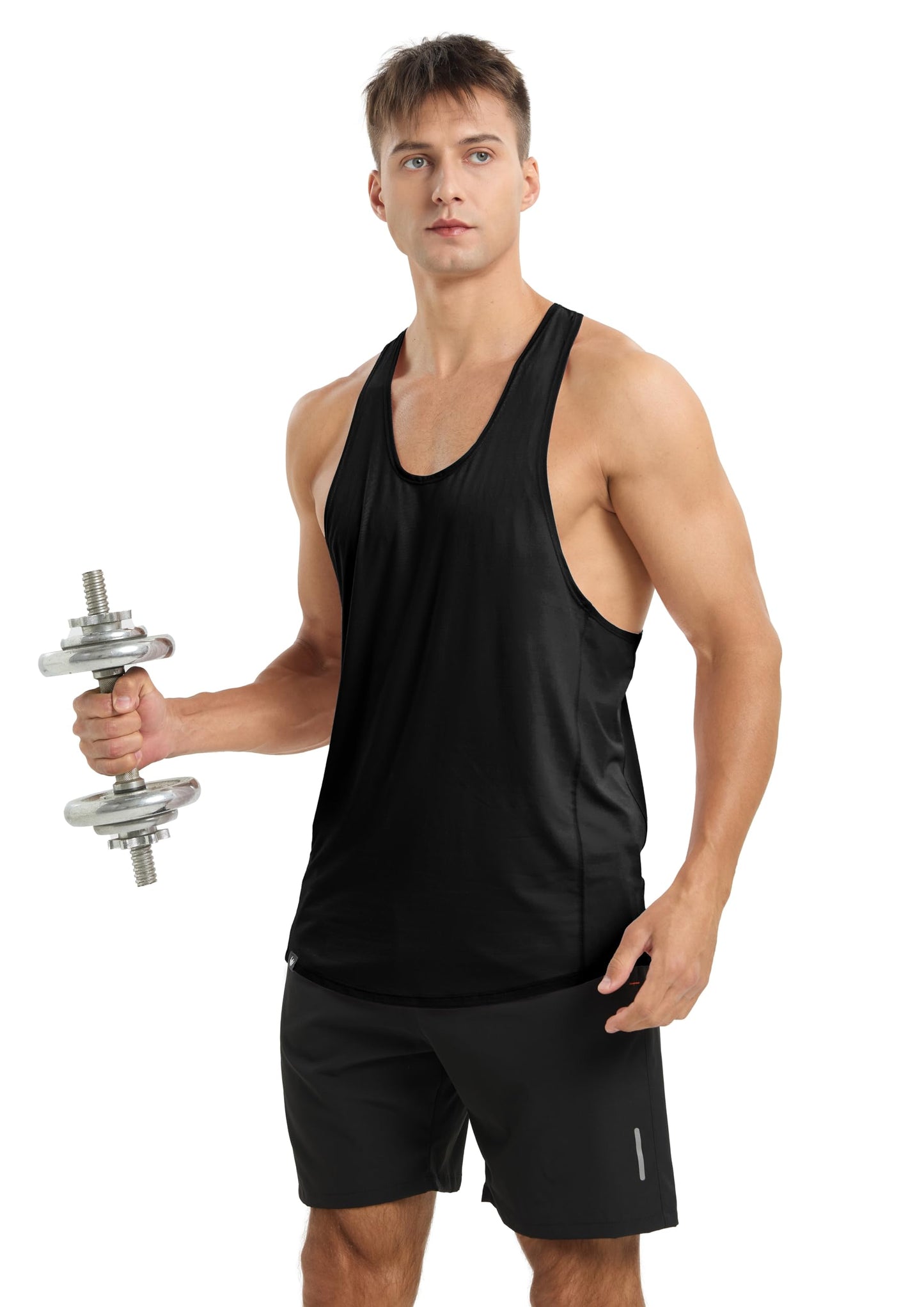WORWE Camiseta de Tirante Hombre Vida Cotidiana sin Mangas Fashion Entrenamiento Gimnasio Running Tanspirable Secado rapido Deportiva Chaleco Antibacteriano y Desodorante