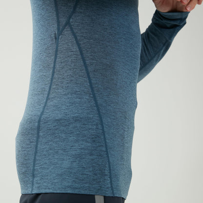 WORWE Camiseta Compresion Manga Larga Hombre Termica Cuello-V Moda-Deportiva Secado rapido Transpirable Fitness Running Anti-UV