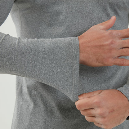 WORWE Camiseta Manga Larga Hombre Entallado Cuerpo Termica Sports Fashion Secado rapido Transpirable Gym Fitness Running Gimnasio Moda-Deportiva Anti-UV Cuello Redondo Compresion